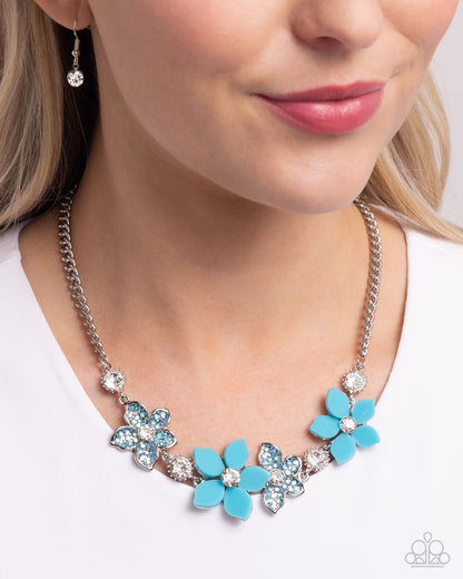 Bouquet Ballad - Blue - Paparazzi Necklace