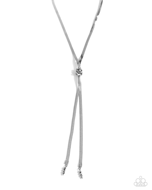 Corporate Cascade - Silver - Paparazzi Necklace