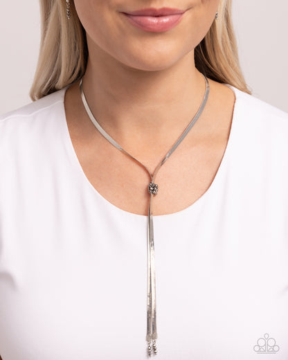 Corporate Cascade - Silver - Paparazzi Necklace