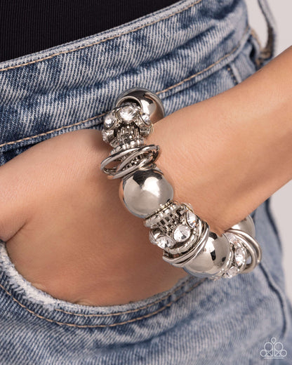 Coiled Confidence - White - Paparazzi Bracelet