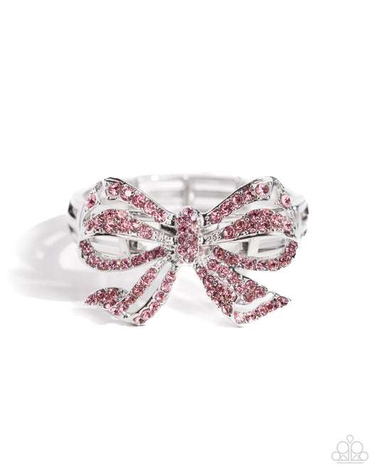Its All A-BOW-t Me - Pink - Paparazzi Bracelet