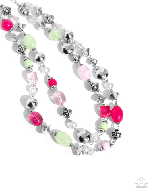 Playful Past - Pink - Paparazzi Necklace