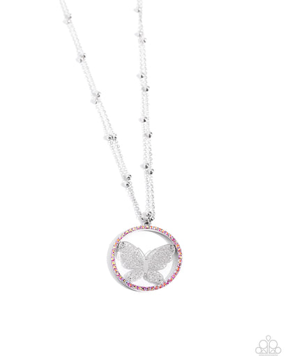 Festive Flight - Pink - Paparazzi Necklace