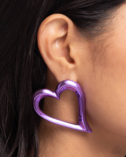 Admirable Acclaim - Purple - Paparazzi Earrings