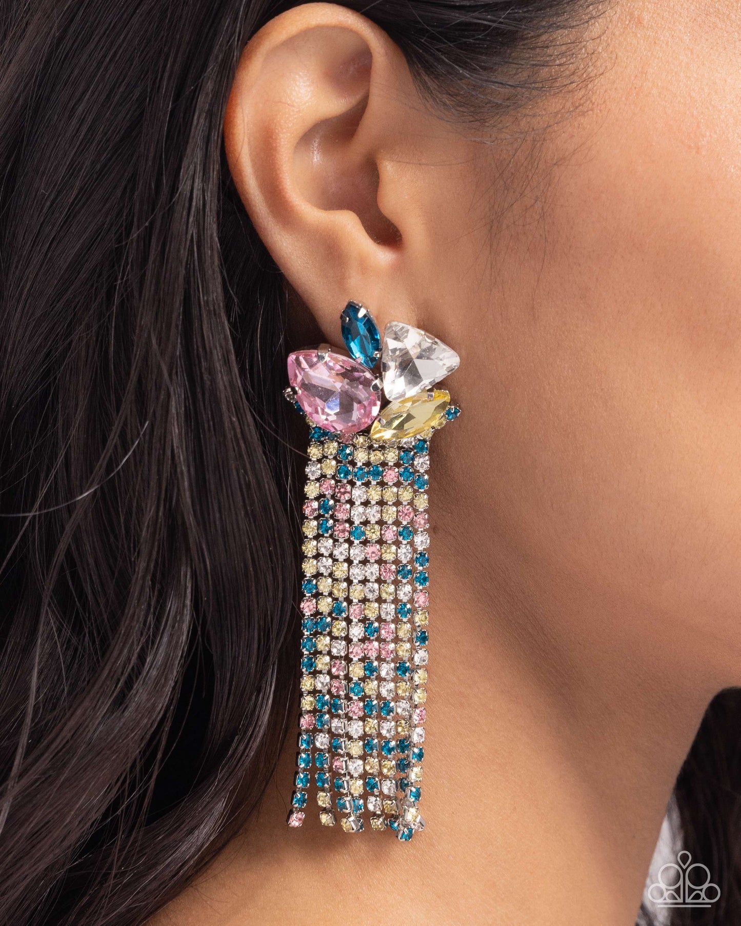 Blinding Blend - Multi - Paparazzi Earrings