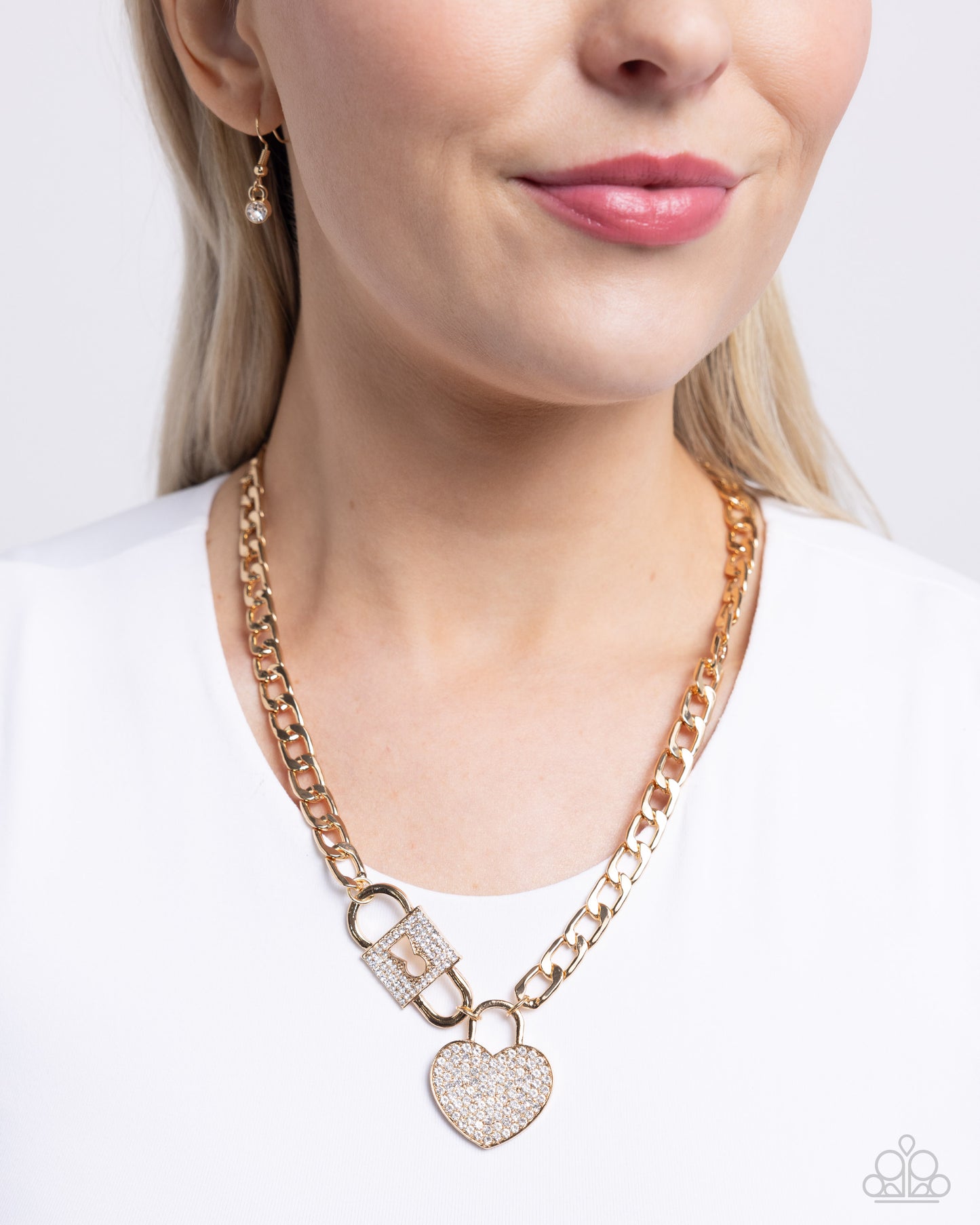 Lock Up Your Love - Gold - Paparazzi Necklace