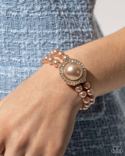 Valuable Verdict Brown Necklace and Valuable Victor - Brown Bracelet Set