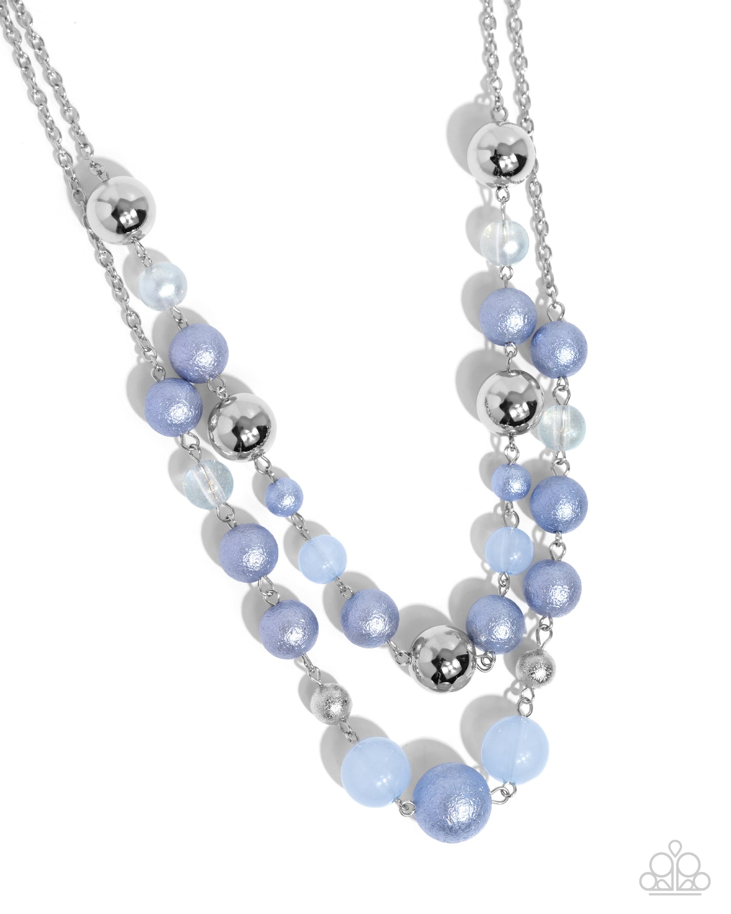 Beaded Benefit - Blue and Shattered Stack - Blue Bracelet Set