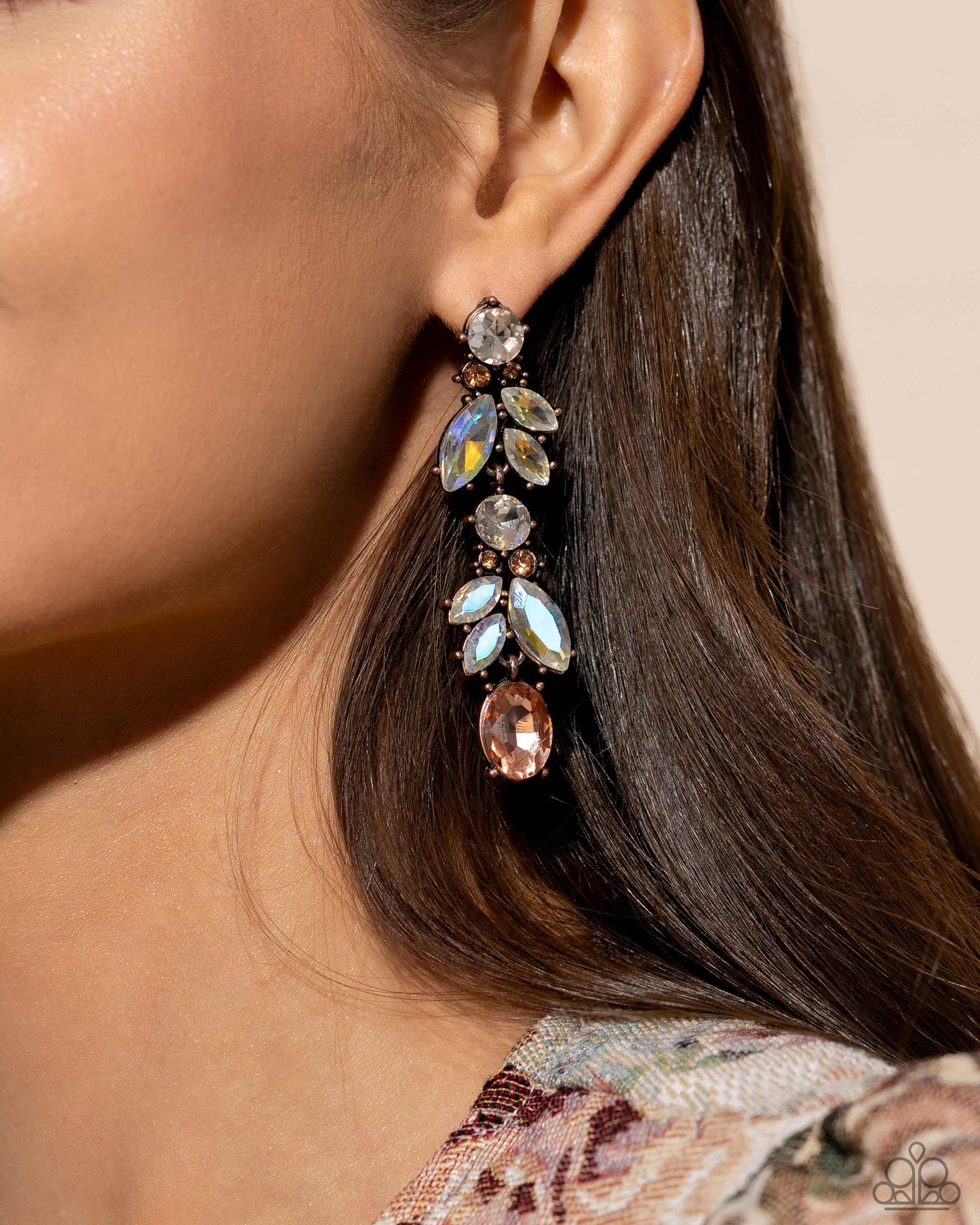 Dancing Debut - Copper - Paparazzi Post Earrings