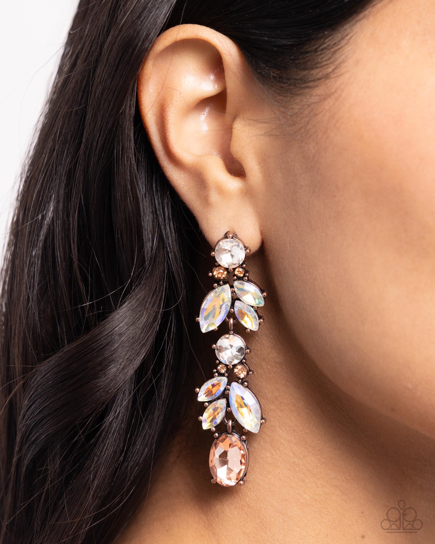 Dancing Debut - Copper - Paparazzi Post Earrings