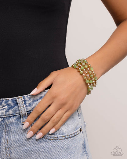 Refined Reality - Green - Paparazzi Bracelet