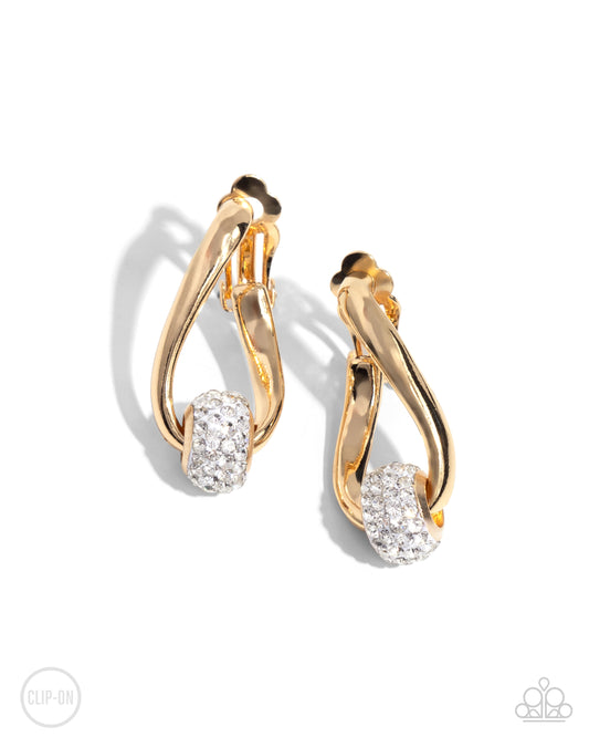 Secret Standout - Gold - Paparazzi Earrings