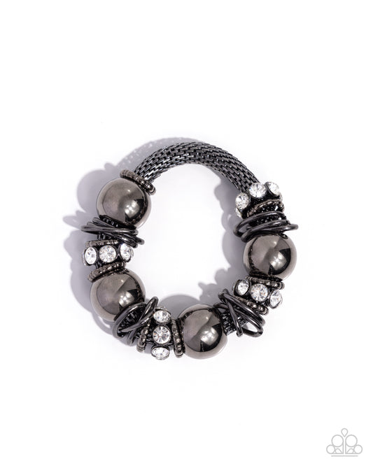 Coiled Confidence - Black - Paparazzi Bracelet