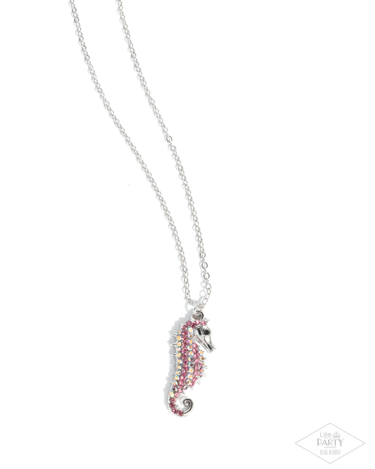 Seahorse Sailor - Pink - Paparazzi Necklace