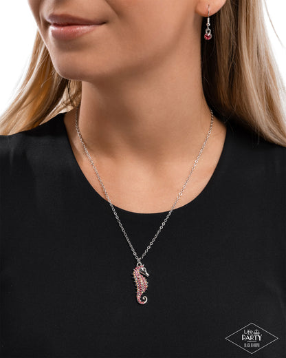 Seahorse Sailor - Pink - Paparazzi Necklace