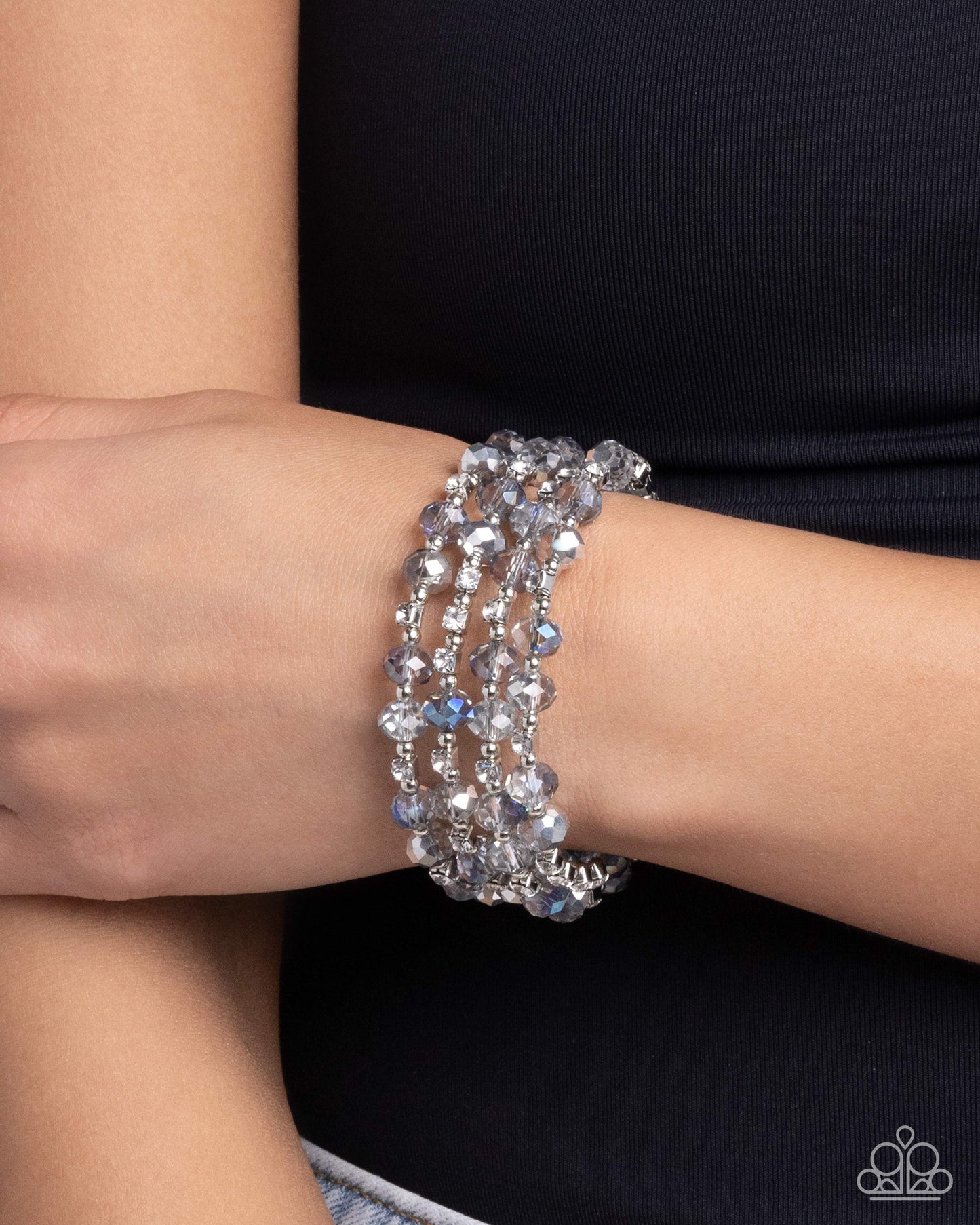 Refined Reality - Silver - Paparazzi Coil Bracelet