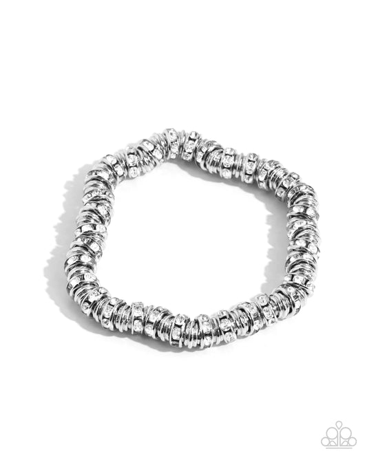 Radiant Roll Call - White - Paparazzi Bracelet