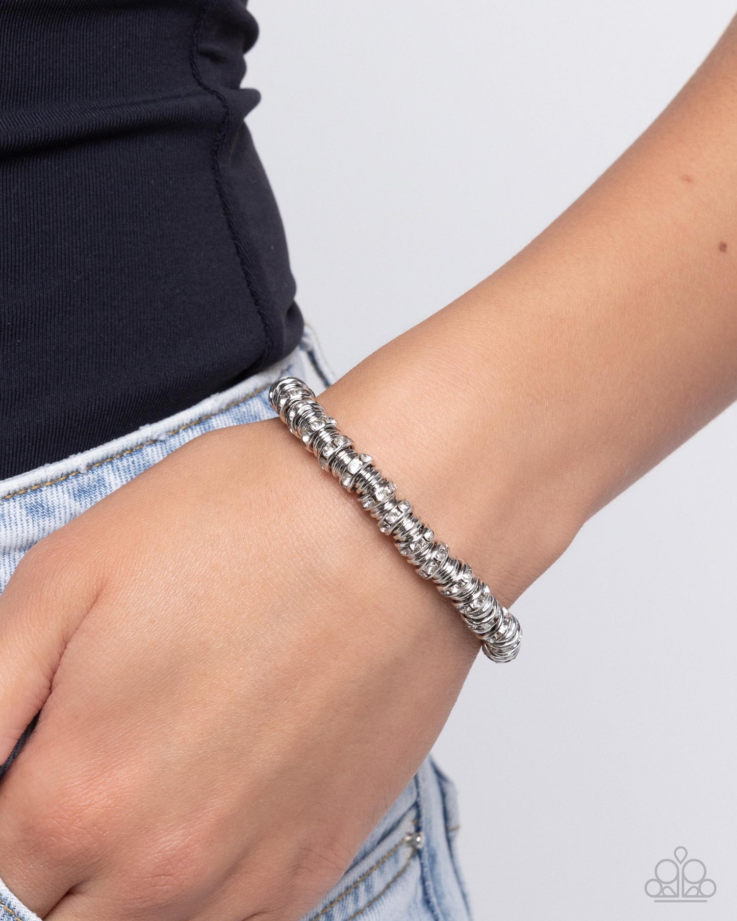Radiant Roll Call - White - Paparazzi Bracelet