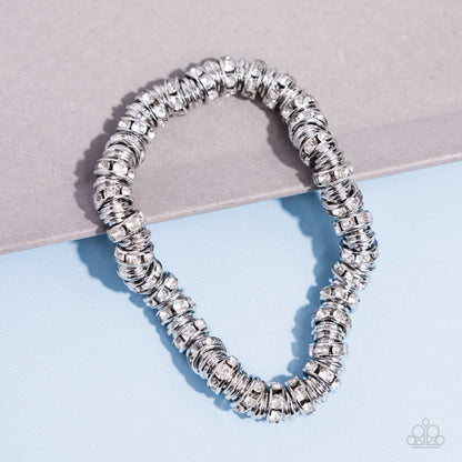 Radiant Roll Call - White - Paparazzi Bracelet