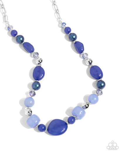 Beaded Blessing - Blue and Beaded Backing Bracelet Set