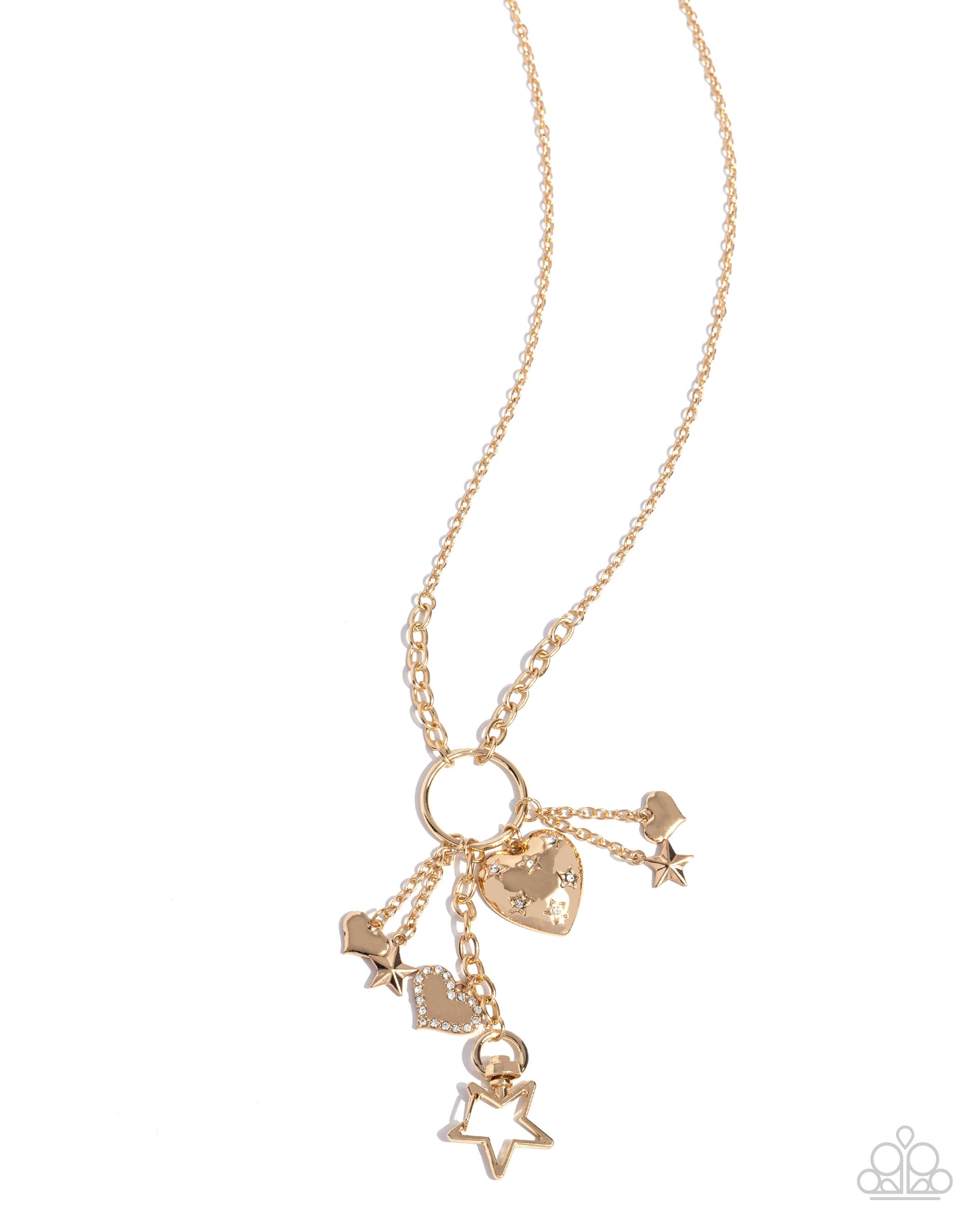 Youve Got The HEART - Gold - Paparazzi Necklace
