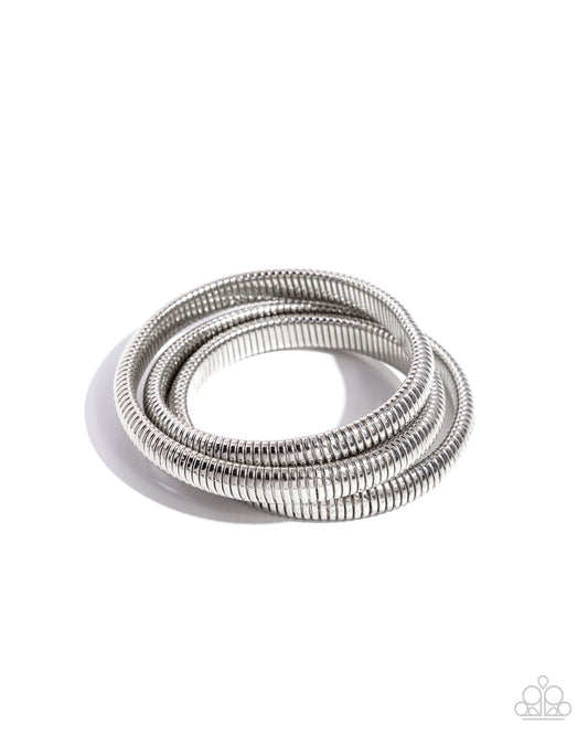 Charismatic Coils - Silver - Paparazzi Bracelet