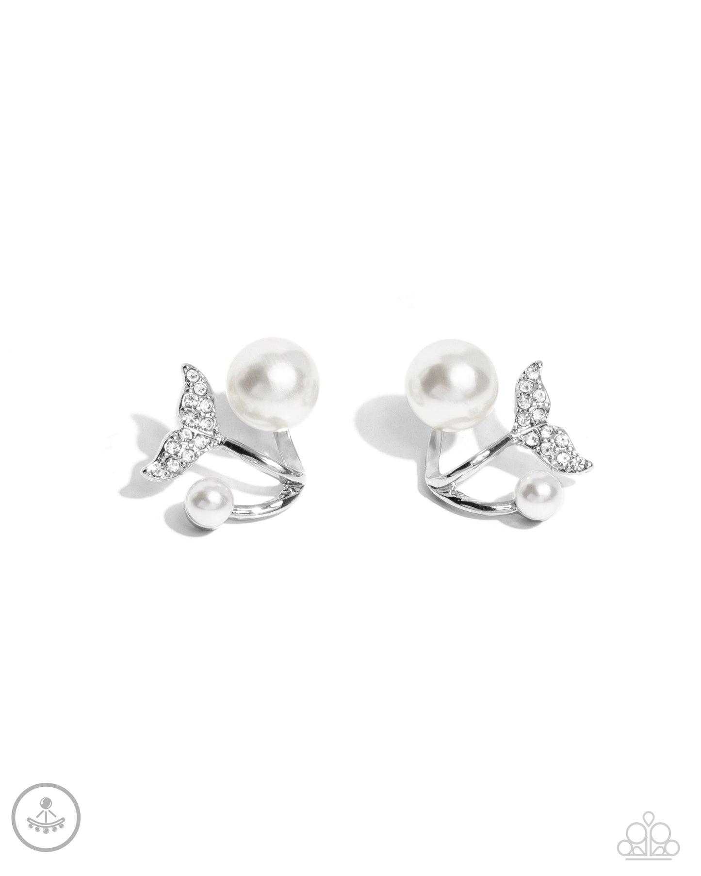 Modular Mermaid - White - Paparazzi Earrings