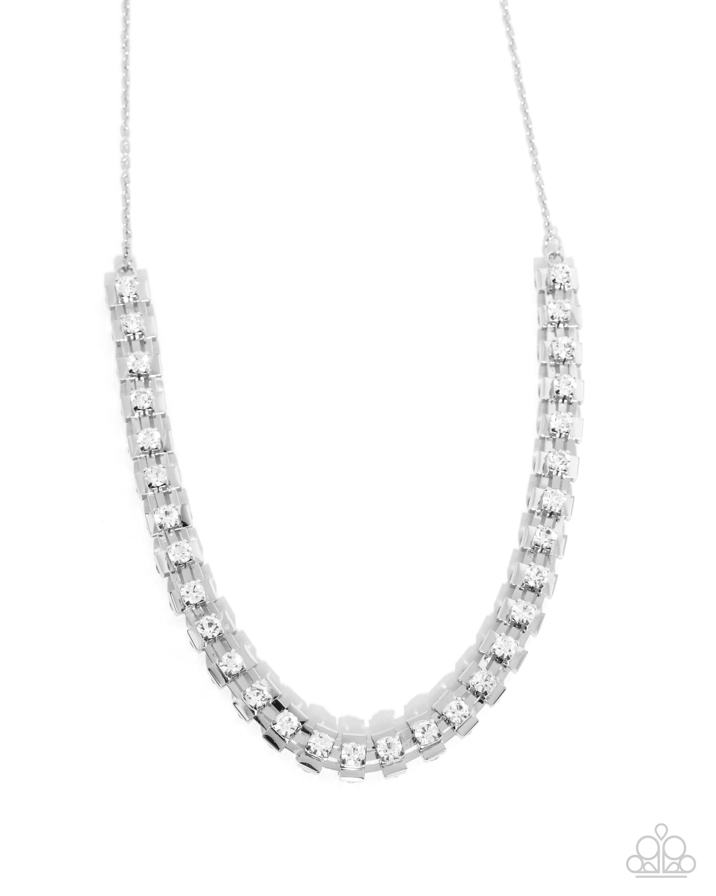 Linked Lady - White - Paparazzi Necklace