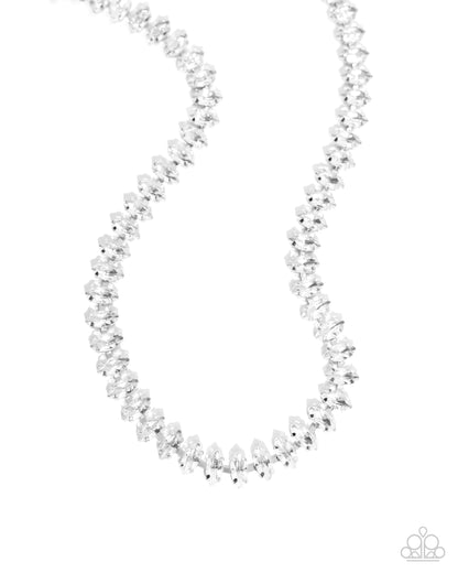 Glittery Genre - White - Paparazzi Necklace