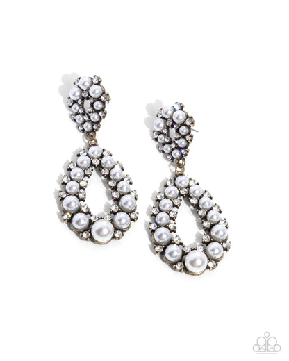 Dapper Debut - Brass - Paparazzi Earrings