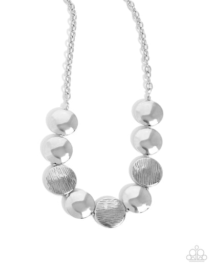 Engraved Energy - Silver - Paparazzi Necklace