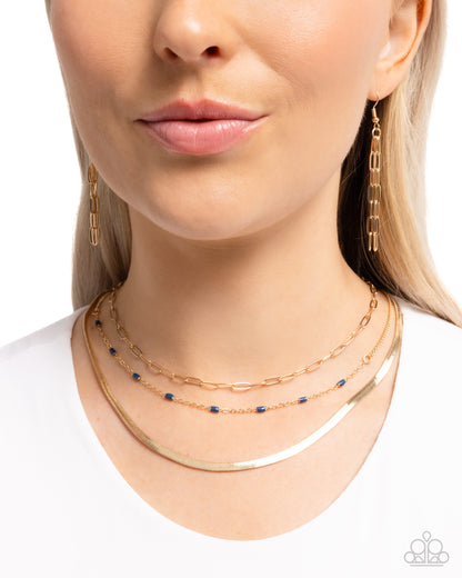 Mismatched Magic - Blue - Paparazzi Necklace