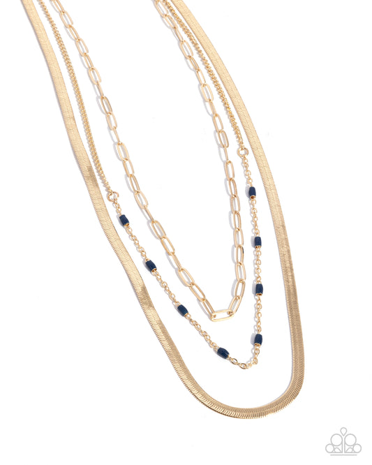 Mismatched Magic - Blue - Paparazzi Necklace
