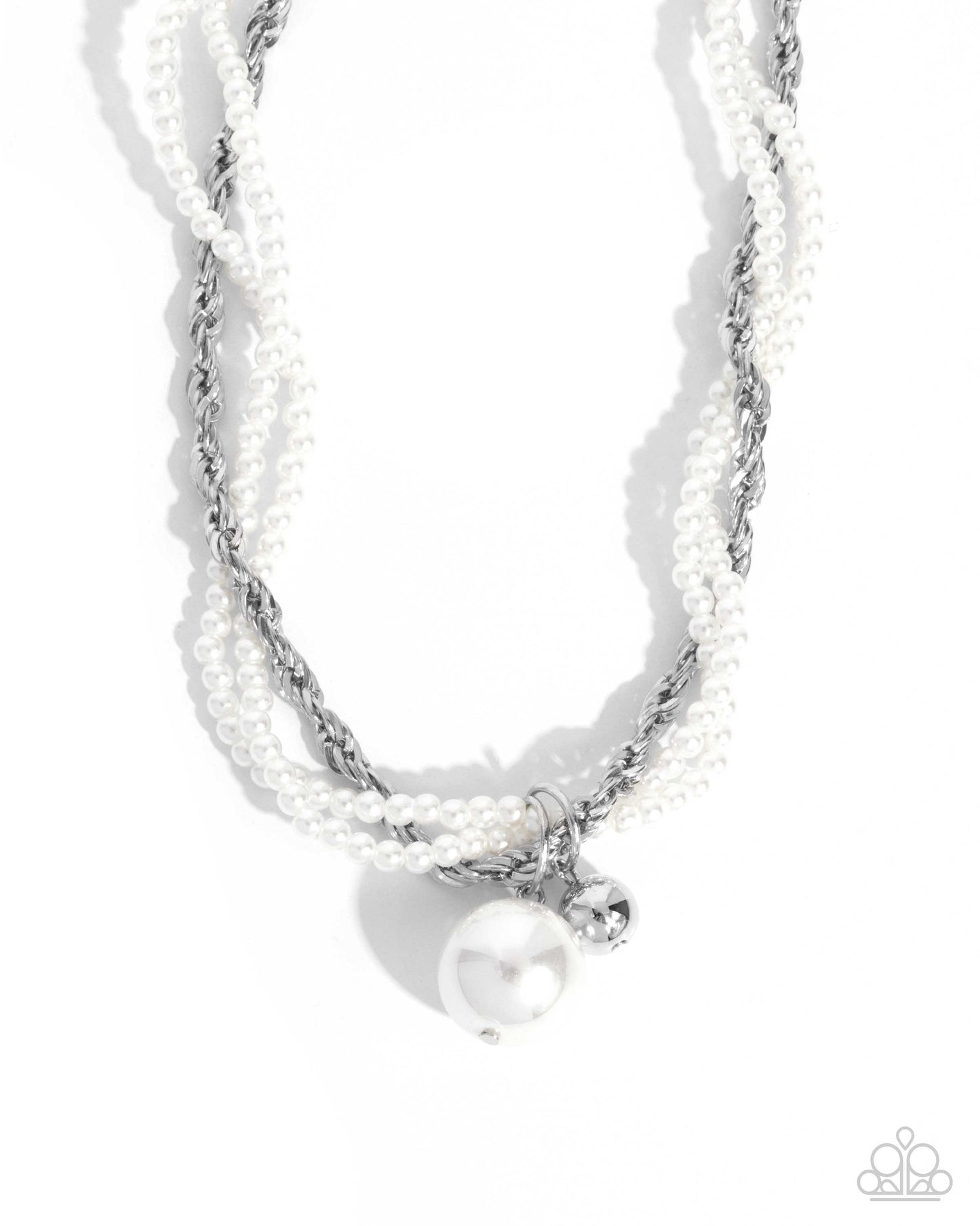 Pearly Perspective - White - Paparazzi Necklace