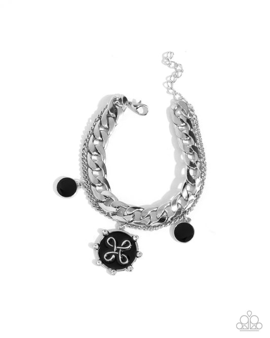 Preppy Present - Black - Paparazzi Bracelet