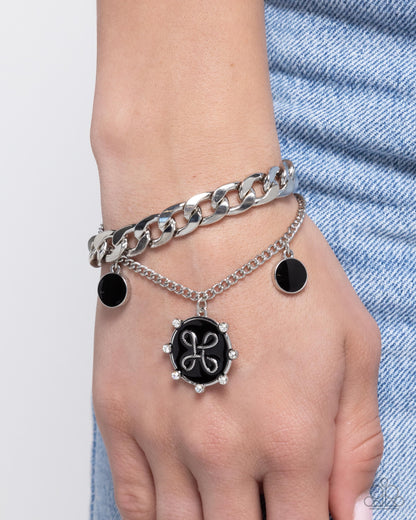 Preppy Present - Black - Paparazzi Bracelet
