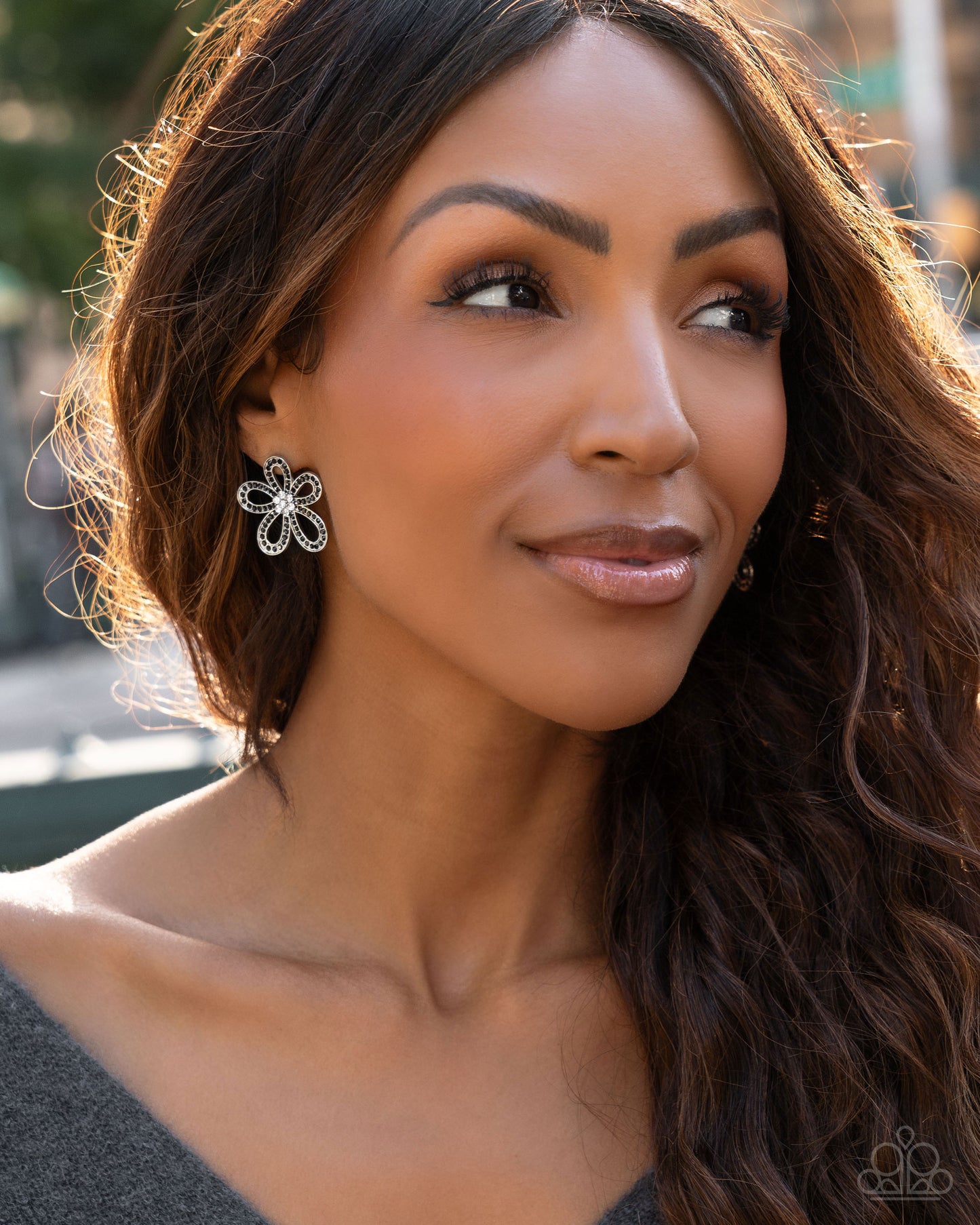 Blooming Belle - Black - Paparazzi Earrings