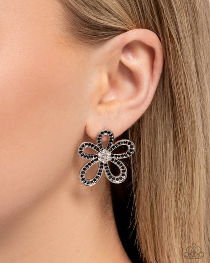 Blooming Belle - Black - Paparazzi Earrings
