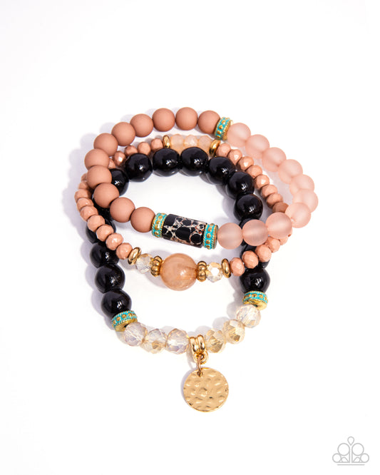 Sunset Sass - Black - Paparazzi Bracelet