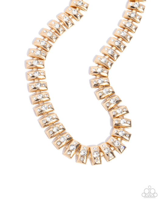 Officially Opulent - Gold - Paparazzi Necklace