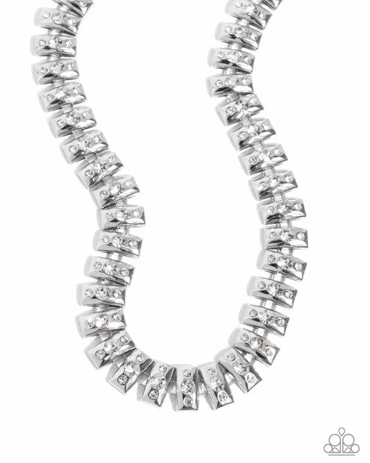 Officially Opulent - White - Paparazzi Necklace