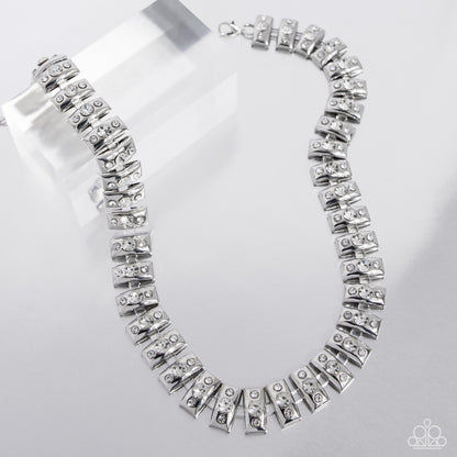 Officially Opulent - White - Paparazzi Necklace