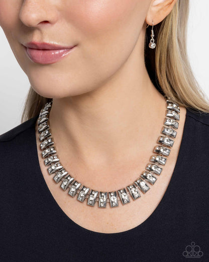 Officially Opulent - White - Paparazzi Necklace