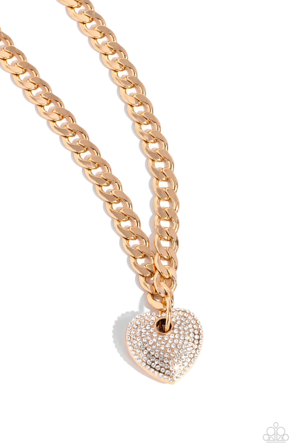 Paparazzi Ardent Affection - Gold Paparazzi Necklace