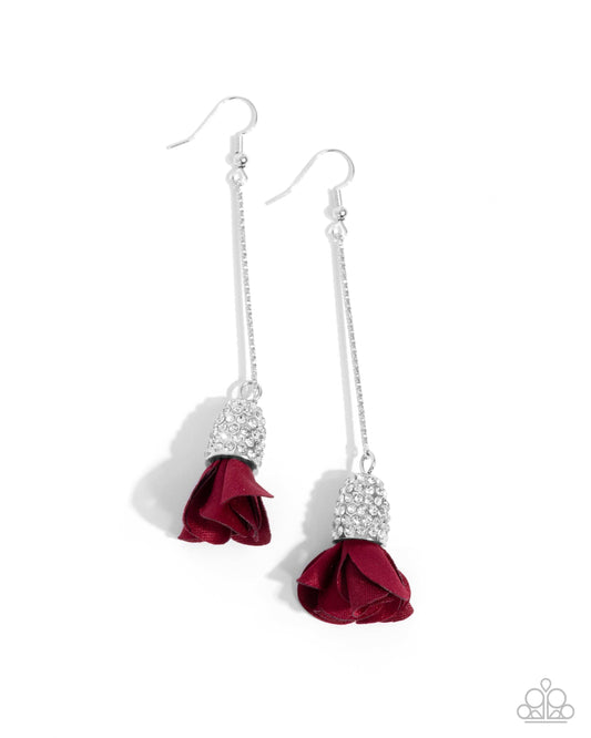 Drop Dead Dazzle - Red - Paparazzi Earrings