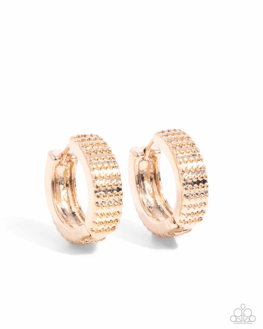 Join The Fun! - Gold - Paparazzi Hoop Earrings