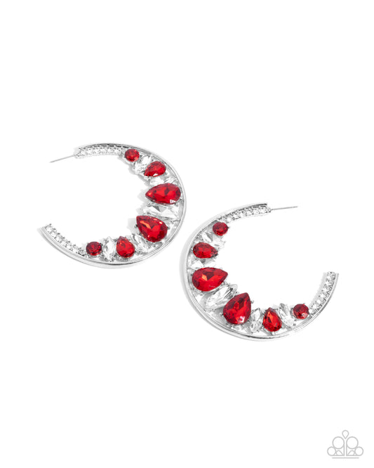 Refined Rewind - Red - Paparazzi Earrings