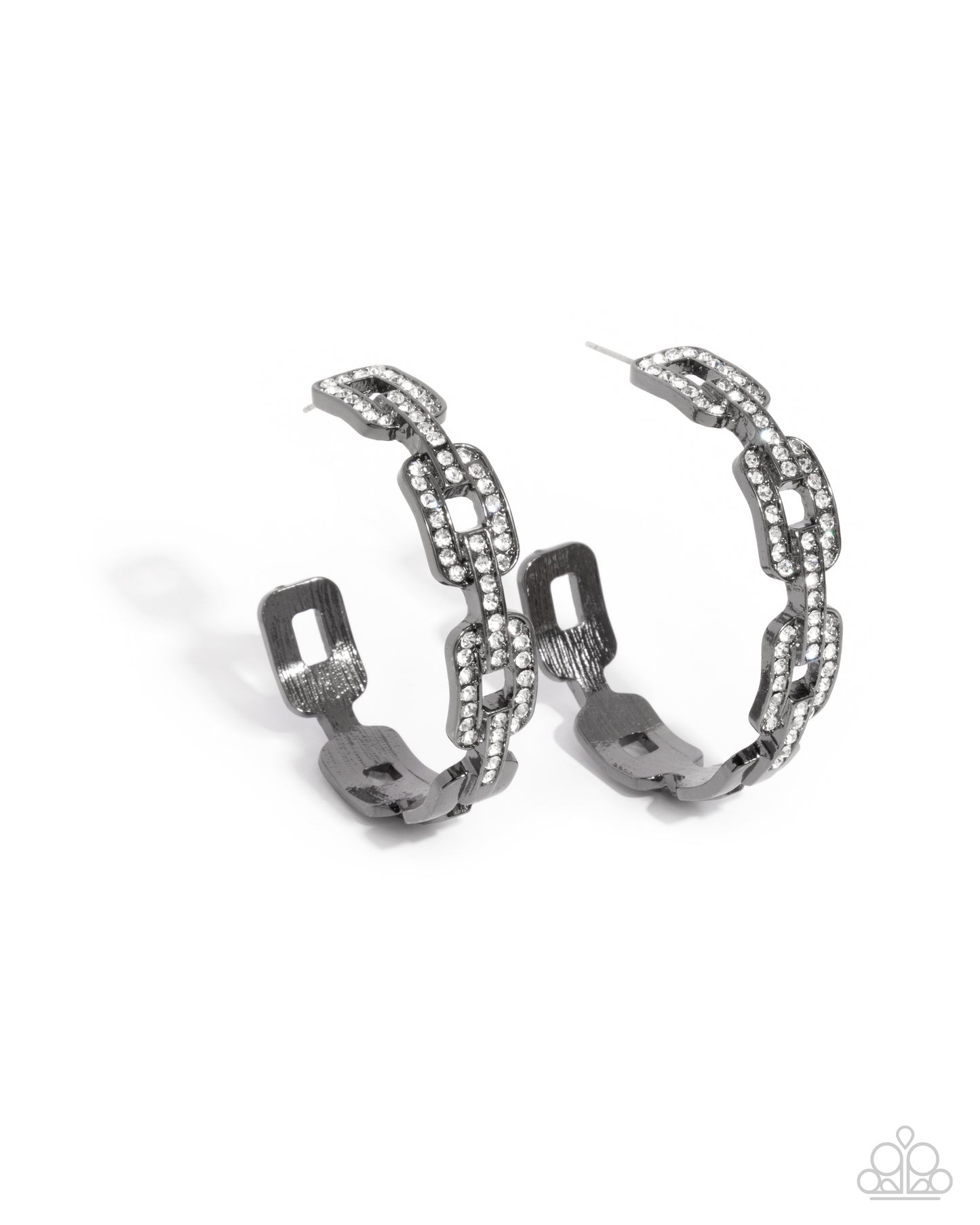 Downtown Decadence - Black - Paparazzi Earrings