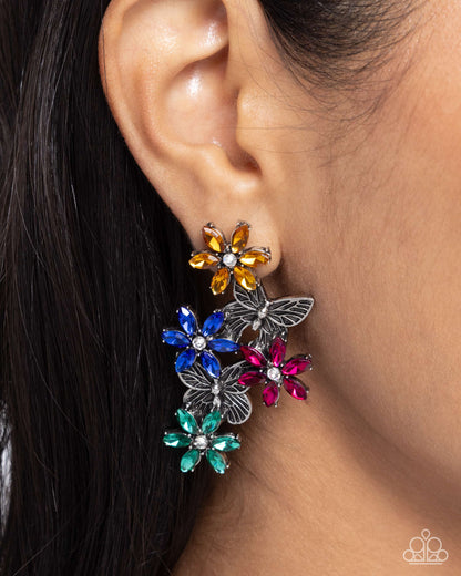 Aerial Award - Multi - Paparazzi Earrings