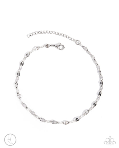 Relaxed Radiance - Silver - Paparazzi Anklet